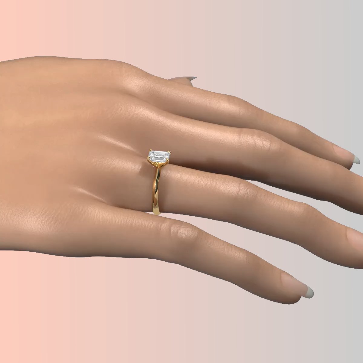 3g 2.2mm Claw Prong Solitaire Style Lab Grown Diamond Engagement Ring IGI Certified 1.00 Ctw.